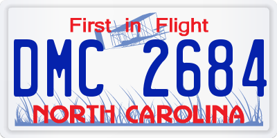 NC license plate DMC2684