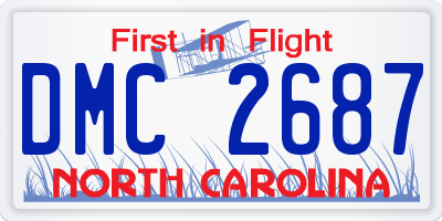 NC license plate DMC2687