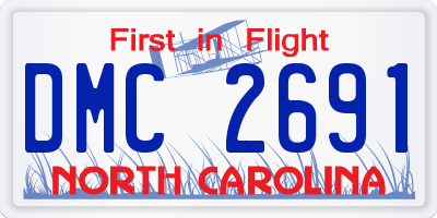 NC license plate DMC2691