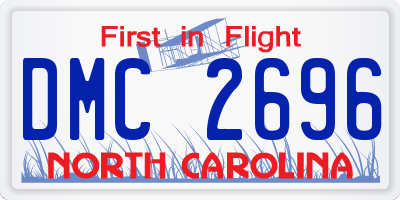 NC license plate DMC2696