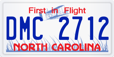 NC license plate DMC2712