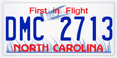 NC license plate DMC2713