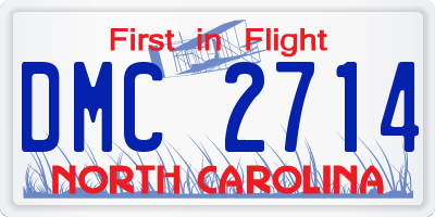 NC license plate DMC2714