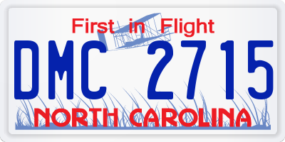 NC license plate DMC2715