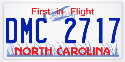 NC license plate DMC2717