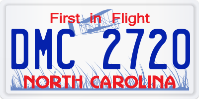 NC license plate DMC2720