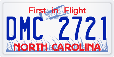 NC license plate DMC2721