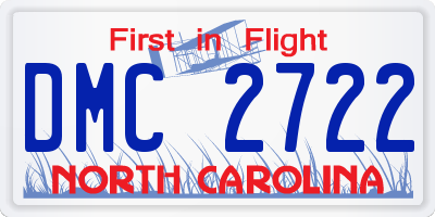 NC license plate DMC2722