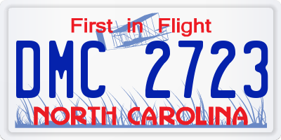 NC license plate DMC2723