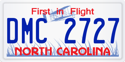 NC license plate DMC2727