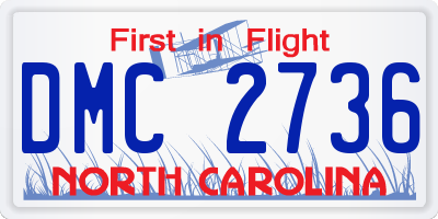 NC license plate DMC2736