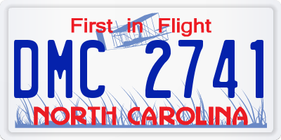 NC license plate DMC2741