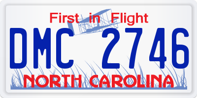 NC license plate DMC2746