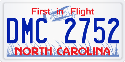 NC license plate DMC2752