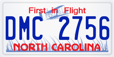 NC license plate DMC2756