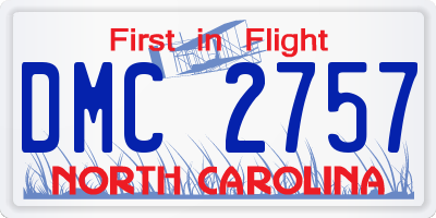 NC license plate DMC2757