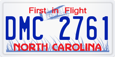 NC license plate DMC2761