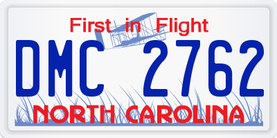 NC license plate DMC2762