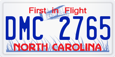 NC license plate DMC2765