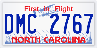 NC license plate DMC2767