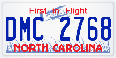 NC license plate DMC2768