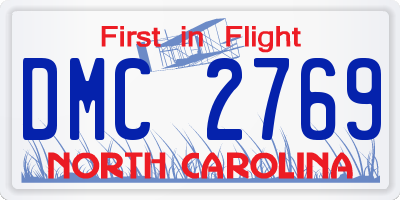 NC license plate DMC2769