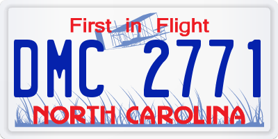 NC license plate DMC2771