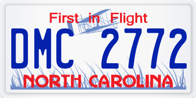 NC license plate DMC2772