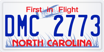 NC license plate DMC2773