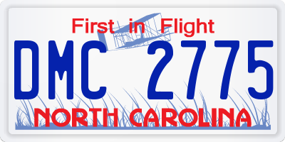 NC license plate DMC2775