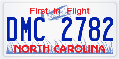 NC license plate DMC2782