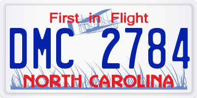 NC license plate DMC2784