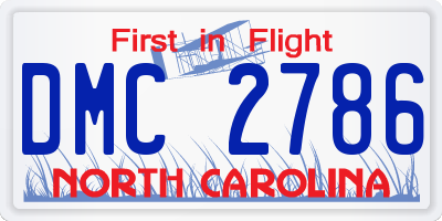 NC license plate DMC2786