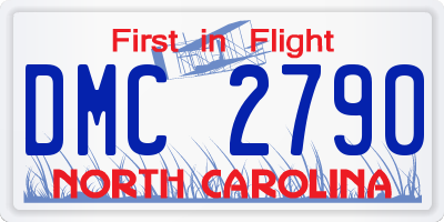 NC license plate DMC2790