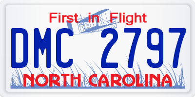 NC license plate DMC2797