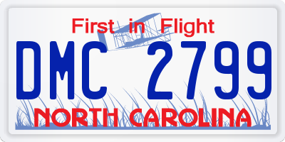 NC license plate DMC2799