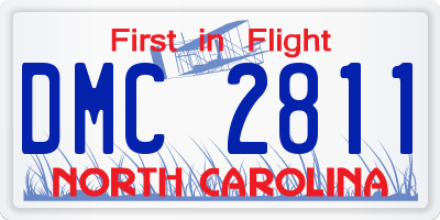 NC license plate DMC2811