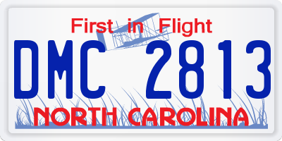 NC license plate DMC2813