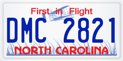 NC license plate DMC2821