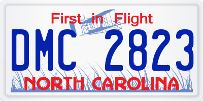 NC license plate DMC2823