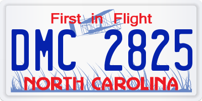 NC license plate DMC2825