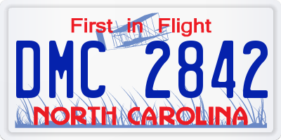 NC license plate DMC2842