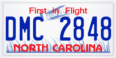 NC license plate DMC2848