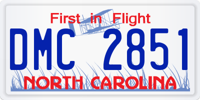 NC license plate DMC2851