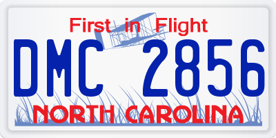 NC license plate DMC2856