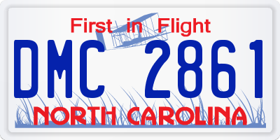 NC license plate DMC2861