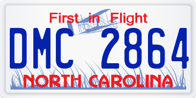 NC license plate DMC2864