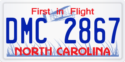 NC license plate DMC2867