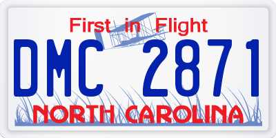 NC license plate DMC2871