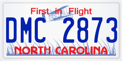 NC license plate DMC2873